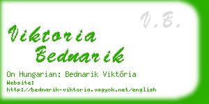 viktoria bednarik business card